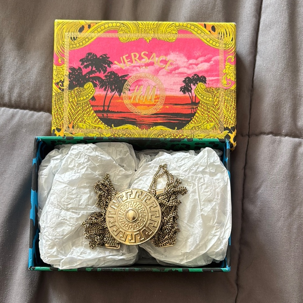 Versace x H&M Gold Medallion Necklace